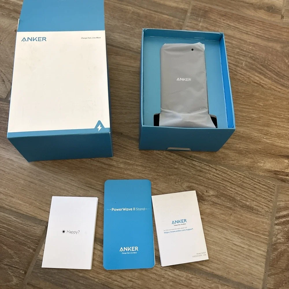 Original box of 2 Anker PowerWave Pad B2503‎ Black Wireless Charger